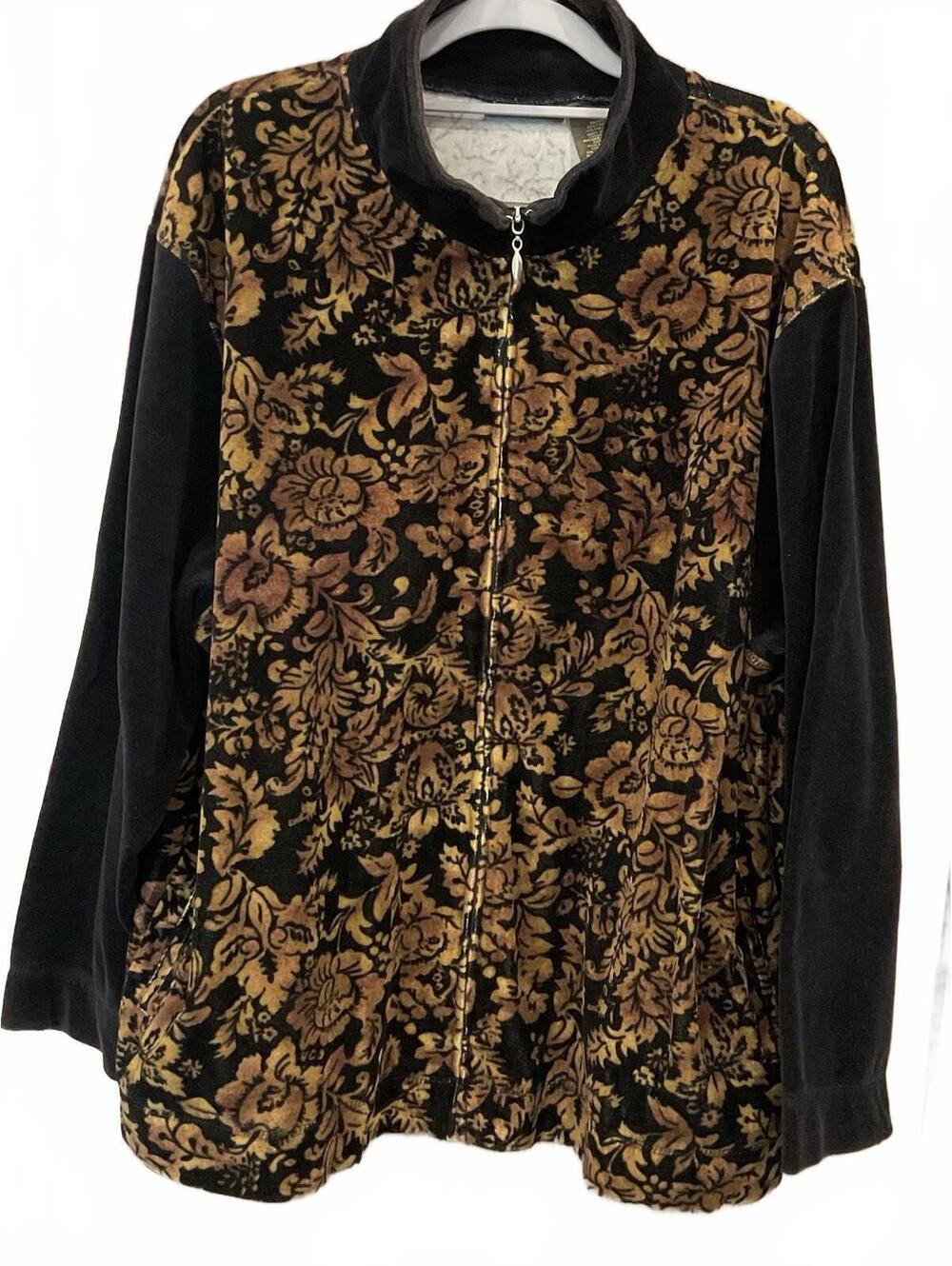 Jane Ashley Womens ZIP Up Jacket Size 2 X Some Discoloration